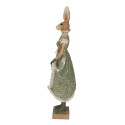 Clayre & Eef Figurine Rabbit 11x8x33 cm Green Polyresin