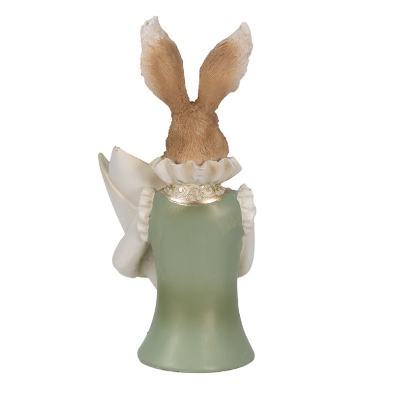 Clayre & Eef Statuetta Coniglio 16x13x30 cm Beige Poliresina