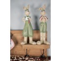 Clayre & Eef Figurine Lapin 11x10x33 cm Vert Polyrésine