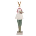Clayre & Eef Statuetta Coniglio 9x7x36 cm Beige Verde Poliresina