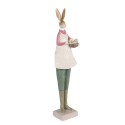 Clayre & Eef Statuetta Coniglio 9x7x36 cm Beige Verde Poliresina