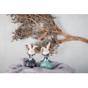 Clayre & Eef Figurine Rabbit 9x8x21 cm Turquoise Polyresin