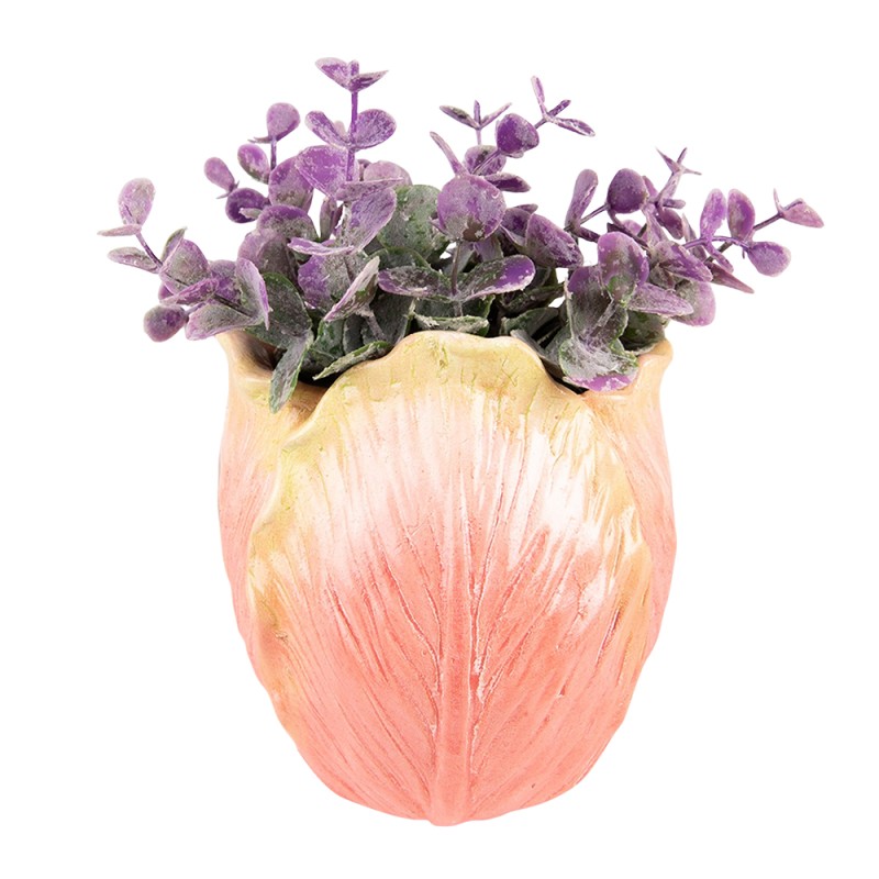 Clayre & Eef Blumentopf 12x8x15 cm Orange Keramik