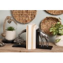 Clayre & Eef Fermalibri set di 2 Giraffa 30x10x18 cm Color argento Plastica