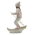 Clayre & Eef Statuetta Bambino 19 cm Rosa Bianco Poliresina