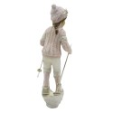 Clayre & Eef Statuetta Bambino 19 cm Rosa Bianco Poliresina