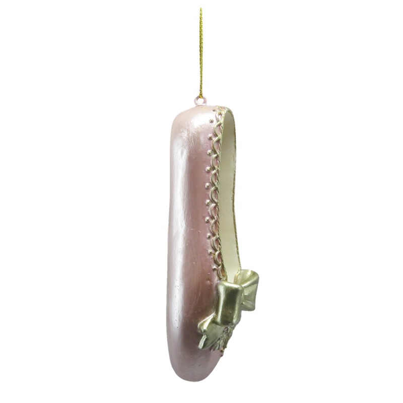 Clayre & Eef Weihnachtsanhänger Nussknacker 11 cm Rosa Kunststoff