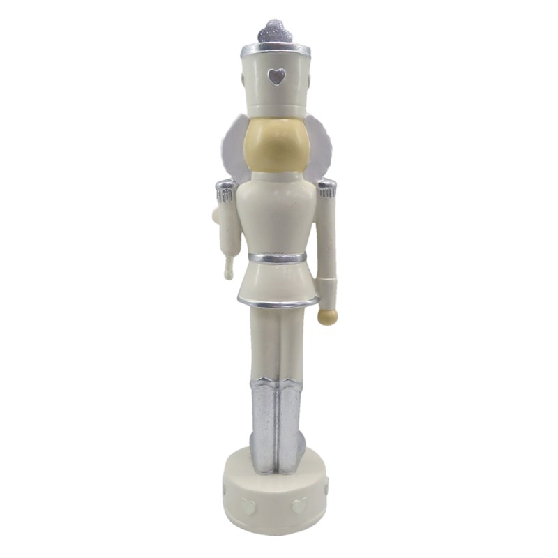 Clayre & Eef Beeld Notenkraker 35 cm Beige Zilverkleurig Polyresin