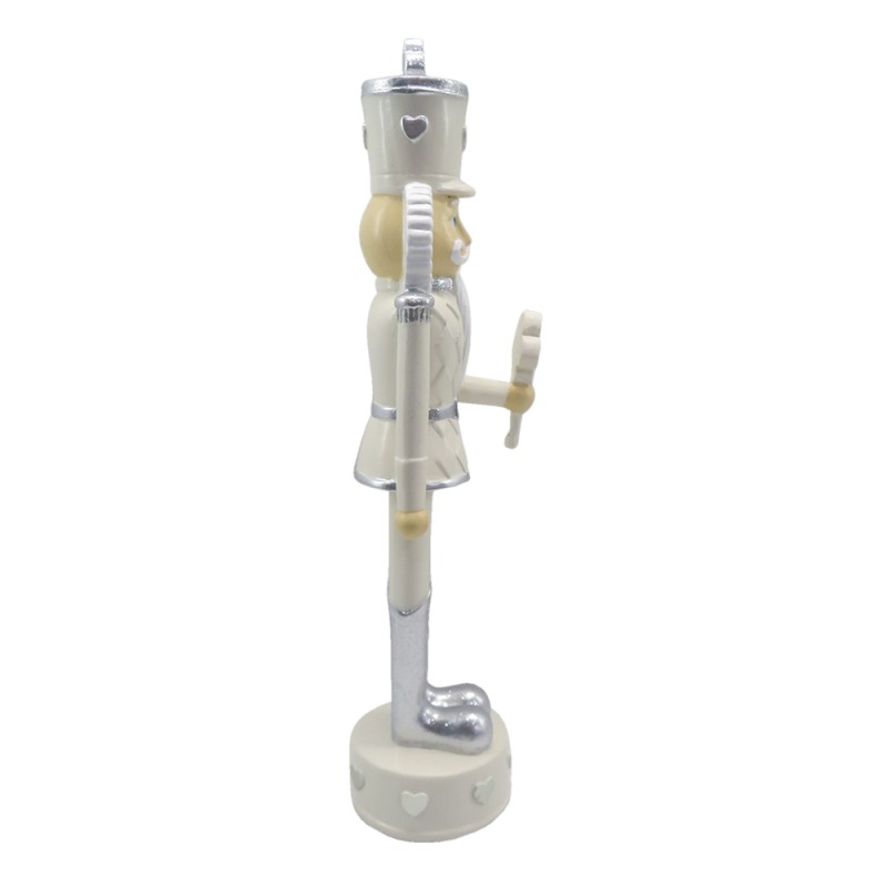 Clayre & Eef Beeld Notenkraker 35 cm Beige Zilverkleurig Polyresin