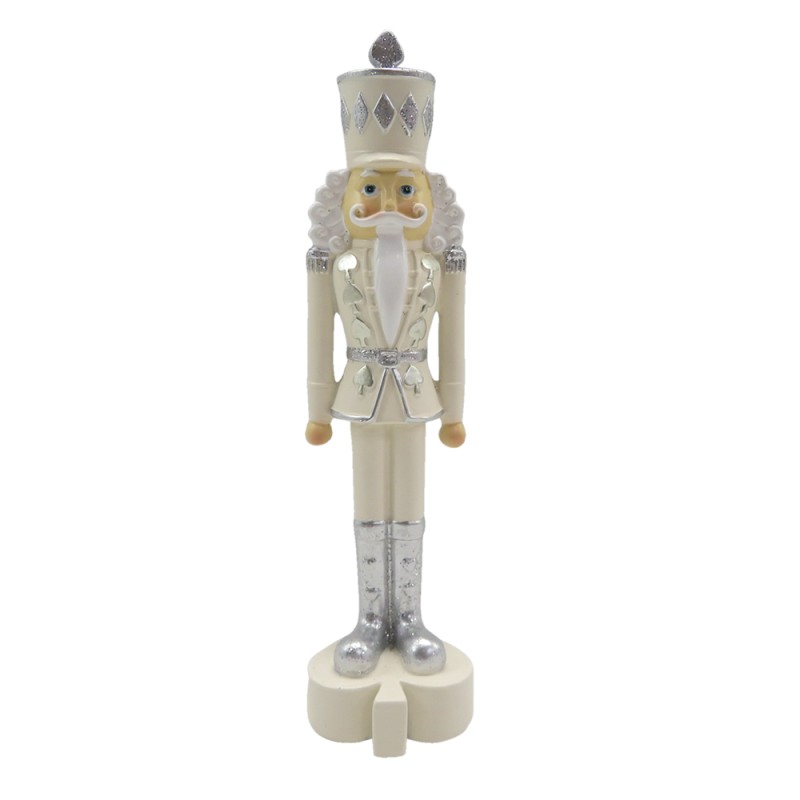Clayre & Eef Statuetta Schiaccianoci 17 cm Beige Color argento Poliresina