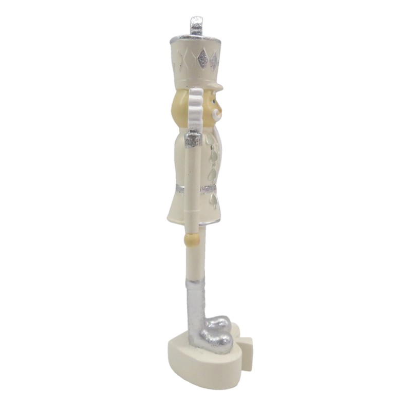 Clayre & Eef Statuetta Schiaccianoci 17 cm Beige Color argento Poliresina
