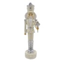 Clayre & Eef Figur Nussknacker 17 cm Beige Silberfarbig Polyresin