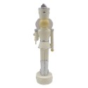 Clayre & Eef Figur Nussknacker 17 cm Beige Silberfarbig Polyresin