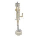 Clayre & Eef Figur Nussknacker 17 cm Beige Silberfarbig Polyresin