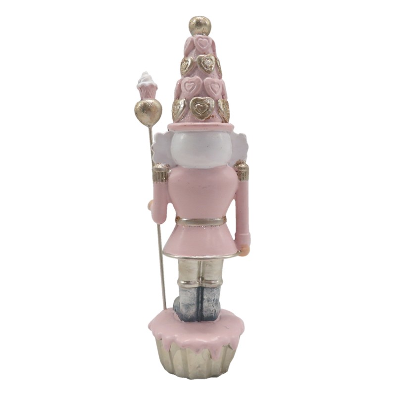 Clayre & Eef Figurine Nutcracker 16 cm Pink Polyresin