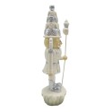 Clayre & Eef Figurine Casse-noisette 16 cm Blanc Couleur argent Polyrésine
