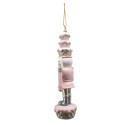 Clayre & Eef Weihnachtsanhänger Nussknacker 11 cm Rosa Kunststoff