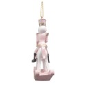Clayre & Eef Christmas Ornament Rocking Horse 9 cm Pink Plastic