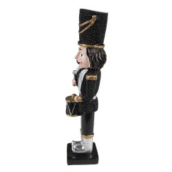 Clayre & Eef Figurine Nutcracker 16 cm Black Polyresin