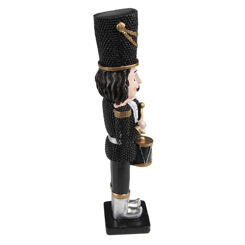Clayre & Eef Figur Nussknacker 16 cm Schwarz Polyresin