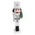 Clayre & Eef Figurine Nutcracker 16 cm White Polyresin
