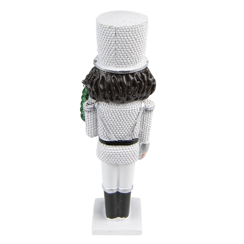 Clayre & Eef Figurine Nutcracker 16 cm White Polyresin
