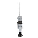 Clayre & Eef Ornamento Natalizio Schiaccianoci 13 cm Color argento Plastica