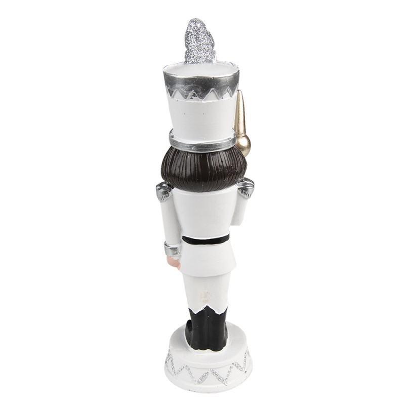 Clayre & Eef Figur Nussknacker 18 cm Weiß Polyresin