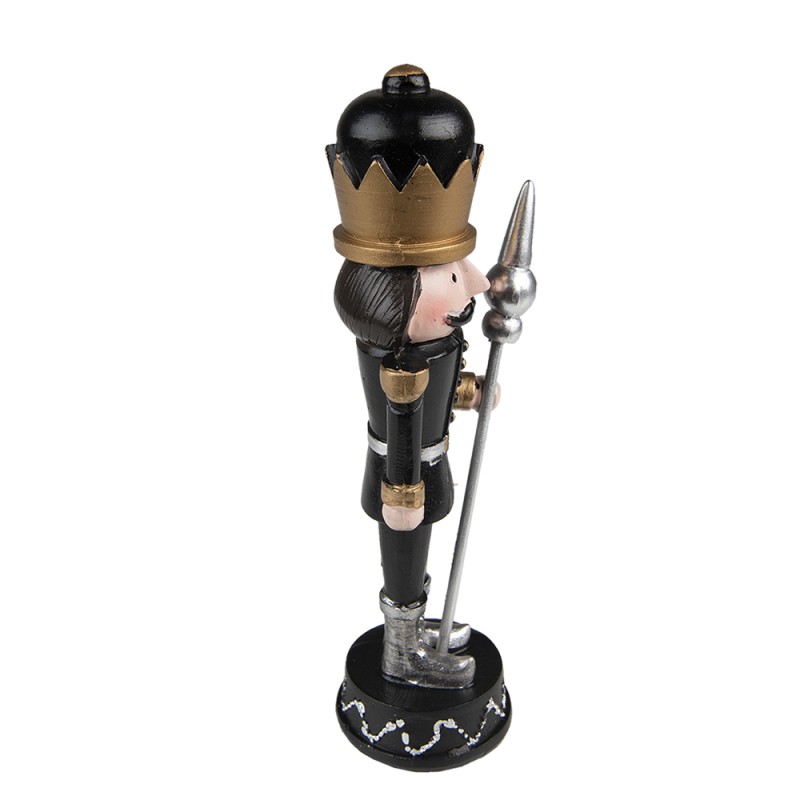 Clayre & Eef Christmas Decoration Nutcracker 17 cm Black Polyresin