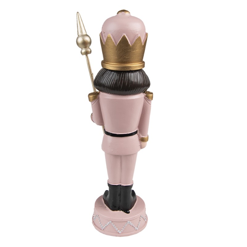 Clayre & Eef Christmas Decoration Nutcracker 17 cm Pink Polyresin