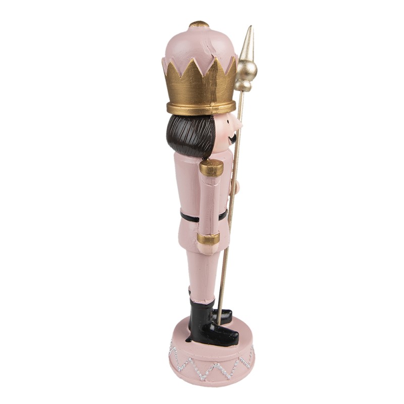 Clayre & Eef Christmas Decoration Nutcracker 17 cm Pink Polyresin