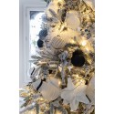 Clayre & Eef Ornamento Natalizio Schiaccianoci 15 cm Bianco Plastica