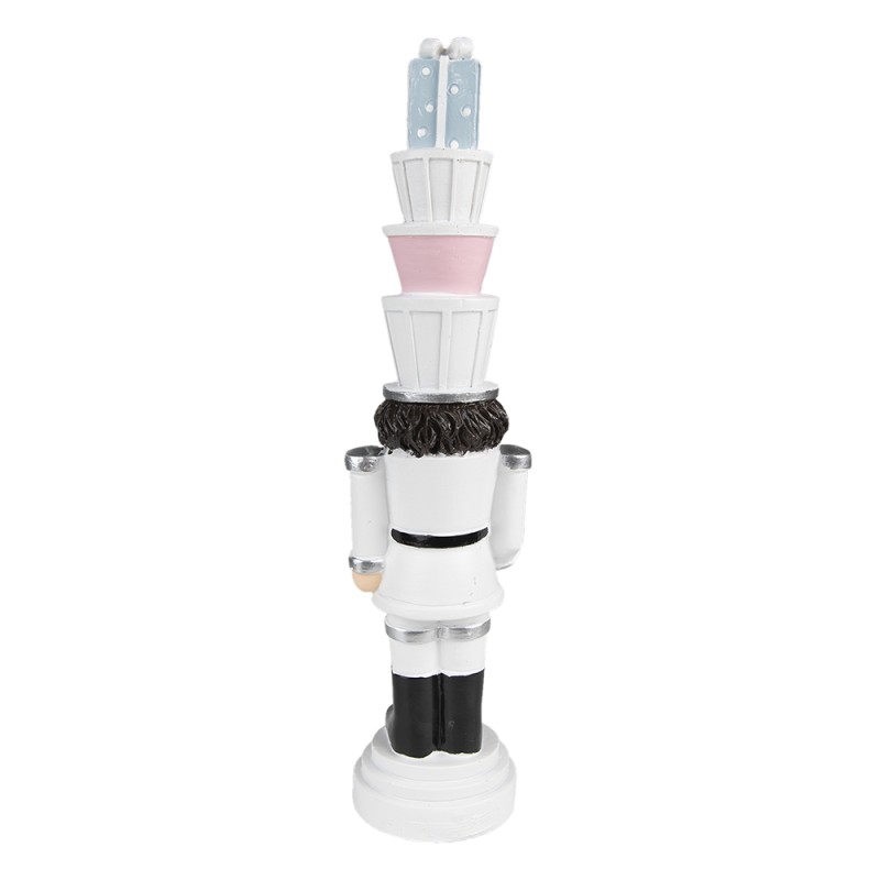 Clayre & Eef Christmas Decoration Nutcracker 33 cm White Polyresin