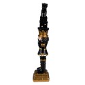 Clayre & Eef Weihnachtsdekoration Nussknacker 23 cm Schwarz Polyresin