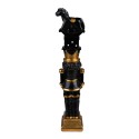 Clayre & Eef Weihnachtsdekoration Nussknacker 23 cm Schwarz Polyresin