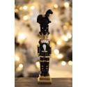 Clayre & Eef Weihnachtsdekoration Nussknacker 23 cm Schwarz Polyresin