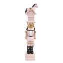 Clayre & Eef Décoration de Noël Casse-noisette 23 cm Rose Polyrésine