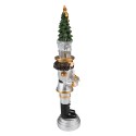 Clayre & Eef Christmas Decoration Nutcracker 25 cm Silver colored Polyresin
