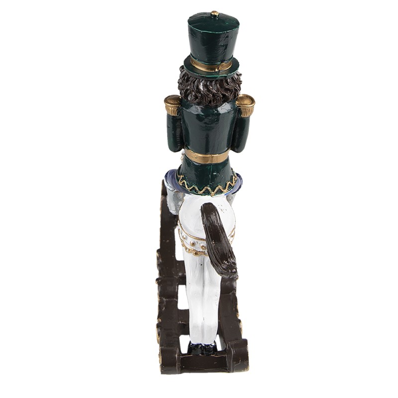 Clayre & Eef Christmas Decoration Nutcracker 18 cm Green Polyresin