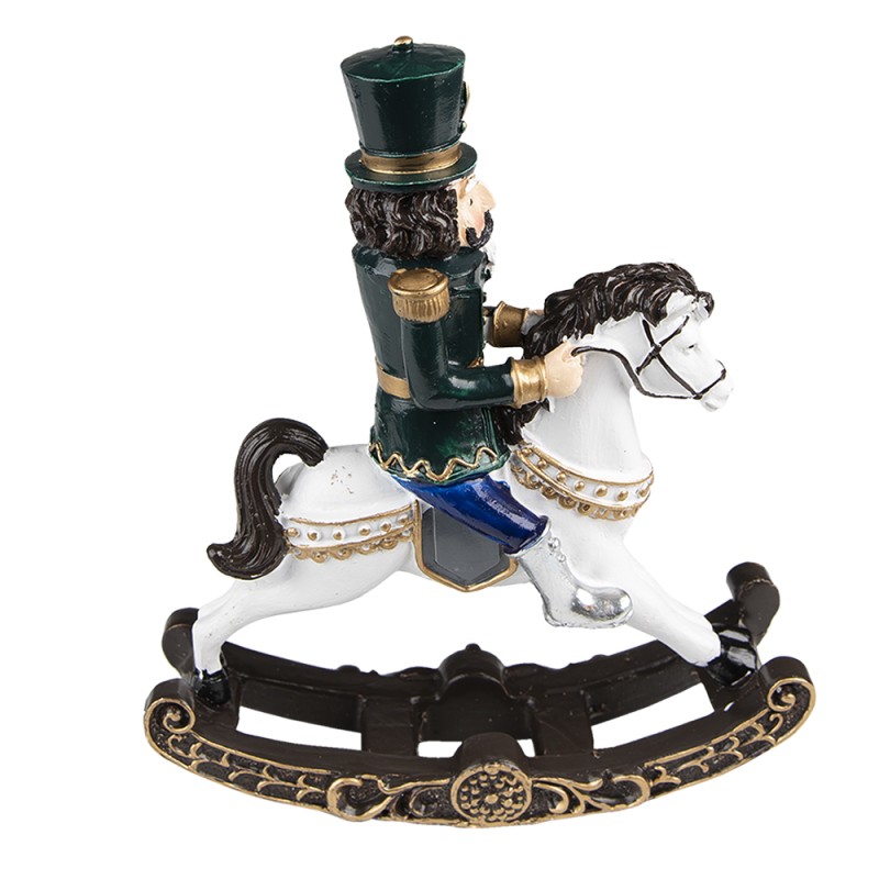 Clayre & Eef Christmas Decoration Nutcracker 18 cm Green Polyresin
