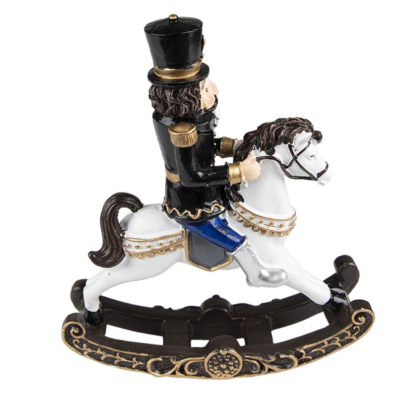 Clayre & Eef Christmas Decoration Nutcracker 18 cm Black Polyresin