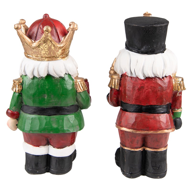 Clayre & Eef Figurine Nutcracker 21 cm Red Green Polyresin
