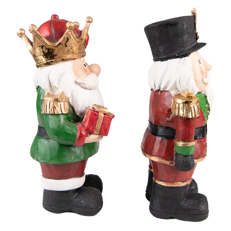 Clayre & Eef Figurine Nutcracker 21 cm Red Green Polyresin