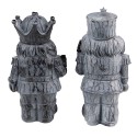 Clayre & Eef Figurine Nutcracker 21 cm Grey Polyresin