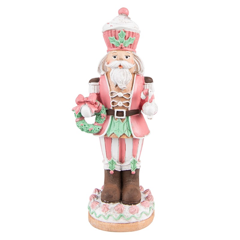 Clayre & Eef Figurine Nutcracker 24 cm Pink Polyresin