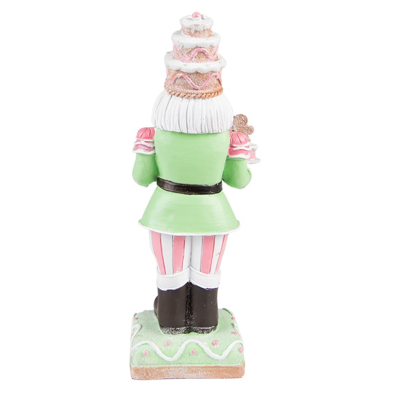 Clayre & Eef Figurine Nutcracker 24 cm Green Pink Polyresin