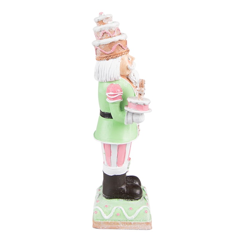 Clayre & Eef Figurine Nutcracker 24 cm Green Pink Polyresin