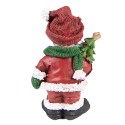 Clayre & Eef Statuetta Cane 15 cm Rosso Verde  Poliresina