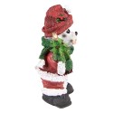 Clayre & Eef Statuetta Cane 15 cm Rosso Verde  Poliresina