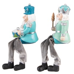Clayre & Eef Figur Nussknacker 21 cm Grün Polyresin